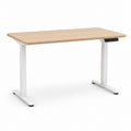 Scrivania elettrica regolabile in altezza rovere chiaro e bianco 120 x 60 x 72-120 cm