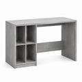 Scrivania con 4 vani grigio cemento in pannello truciolare melaminico rettangolare 100 x 50 x 75 cm